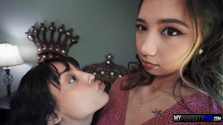 sexy realtor close the deal with small kiss